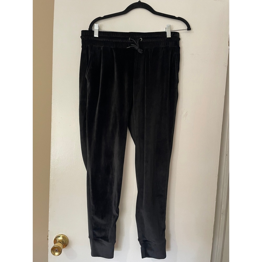 BCG‎ Black Velour Joggers Sweatpants Women's Size M